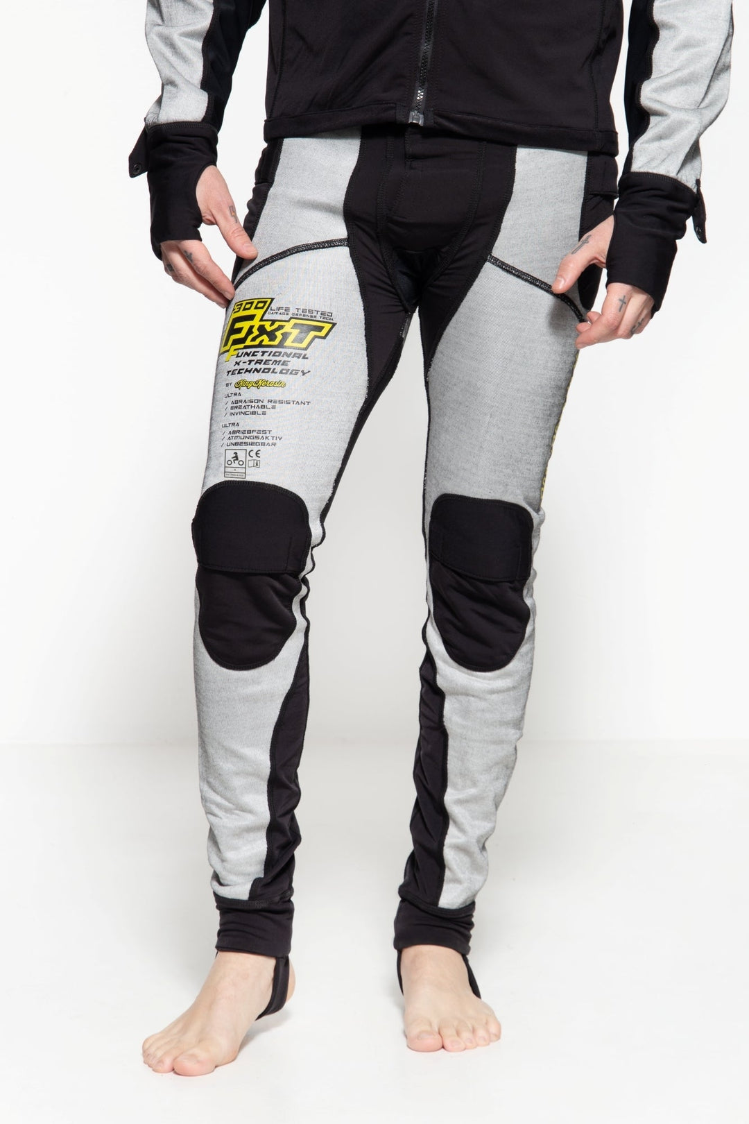 King Kerosin Motorradunterhose Kustombuilt Grau – Ansicht 1