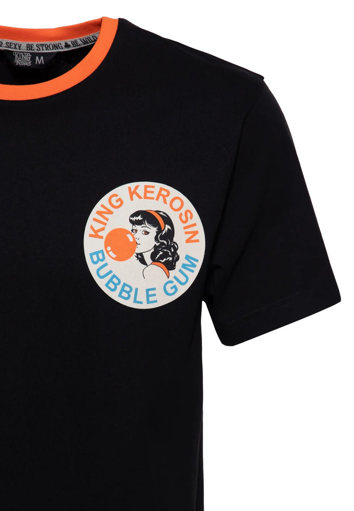 King Kerosin T-Shirt Bubble Gum in Schwarz – Ansicht 3