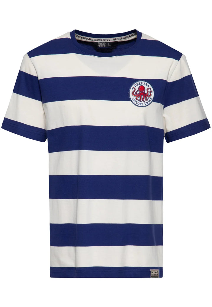 King Kerosin T-Shirt Sailors Grave in Blau – Ansicht 1