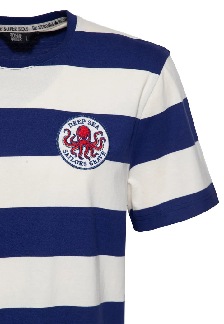 King Kerosin T-Shirt Sailors Grave in Blau – Ansicht 3
