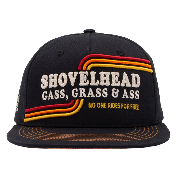 King Kerosin Shovelhead Flat Brim Cap in Schwarz – Ansicht 2