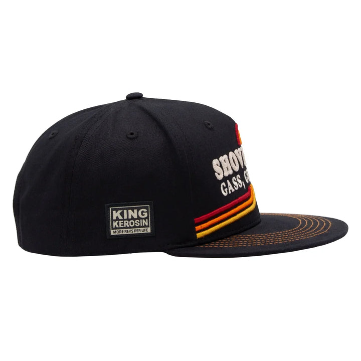 King Kerosin Shovelhead Flat Brim Cap in Schwarz – Ansicht 4