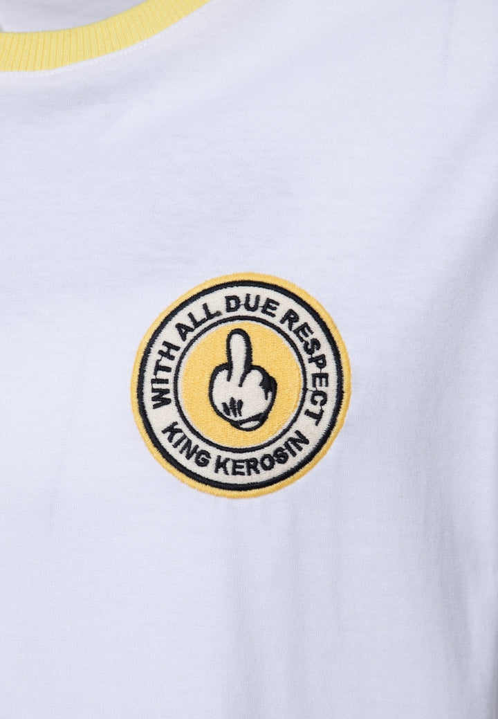 King Kerosin With All Due Respect T-Shirt Weiss getragen