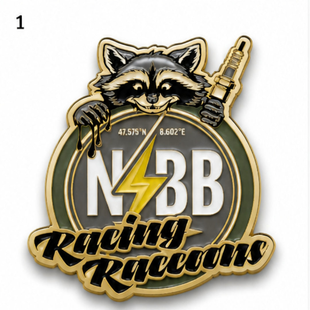 NBB Racing Raccoons Pin
