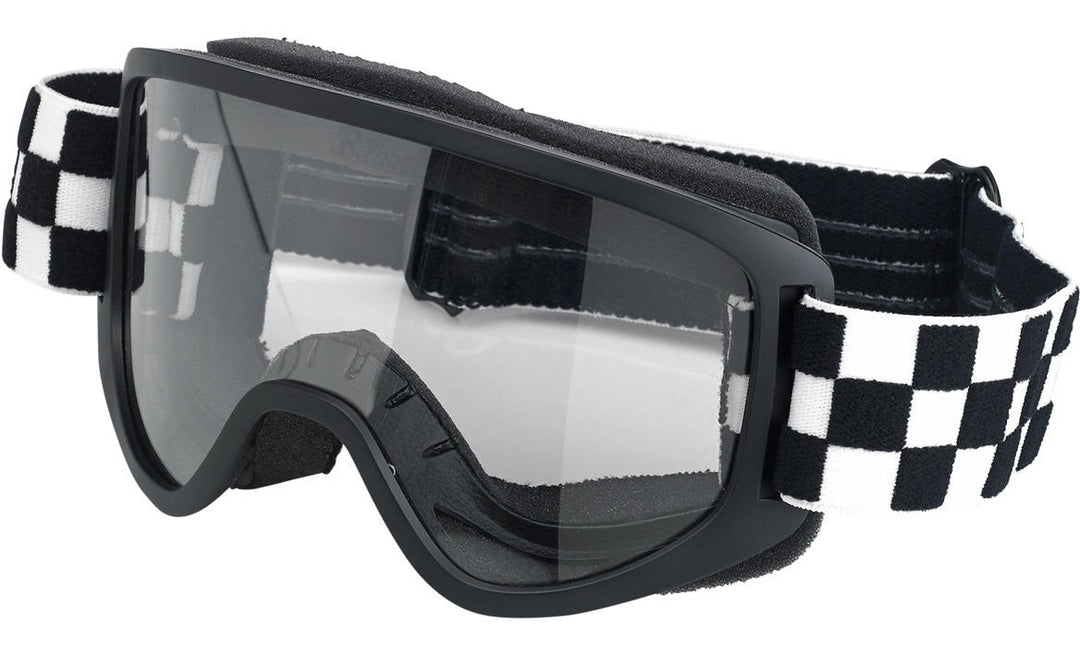 Biltwell Moto 2.0 Checkers Goggles Schwarz/Weiss