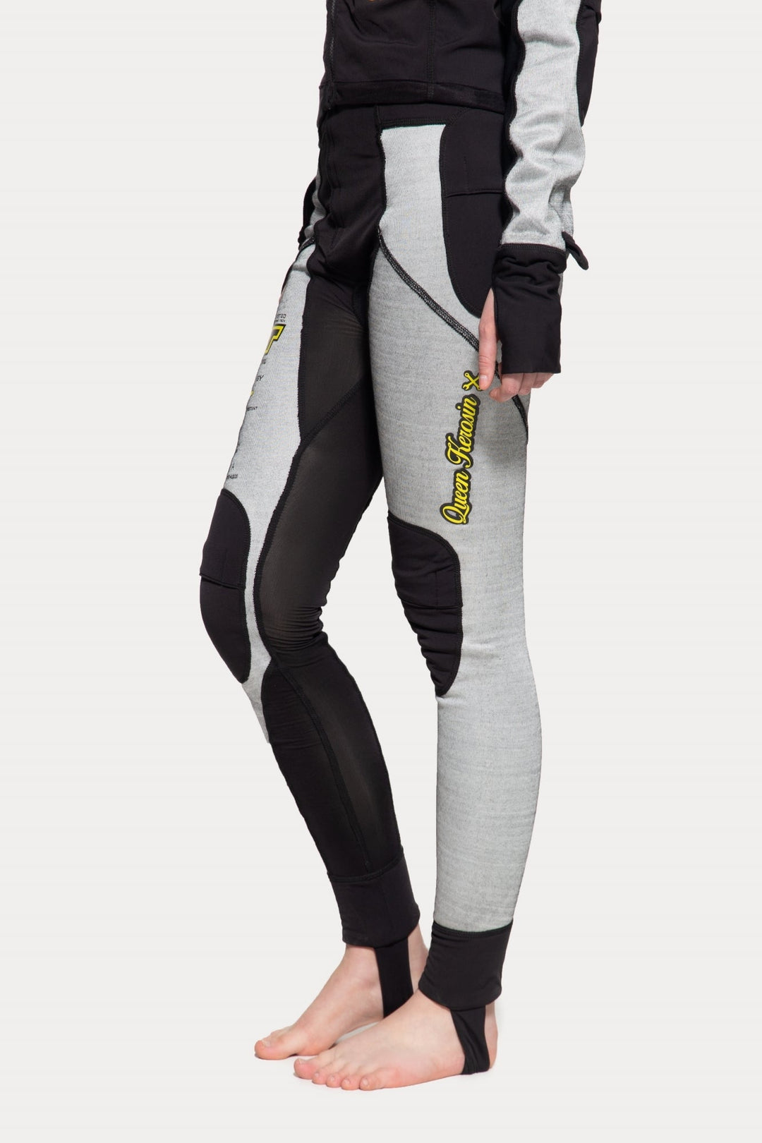 Queen Kerosin Motorradunterhose Kustombuilt Grau – Ansicht 3