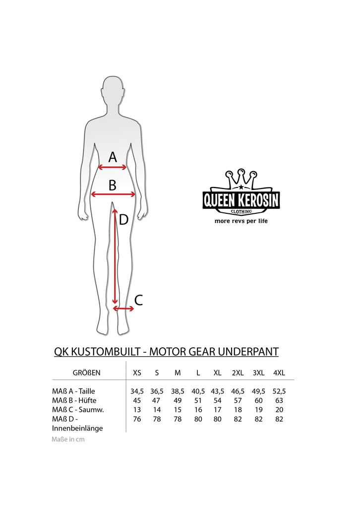 Queen Kerosin Motorradunterhose Kustombuilt Grau – Ansicht 5