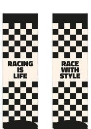 Age of Glory Racing Socks Black White