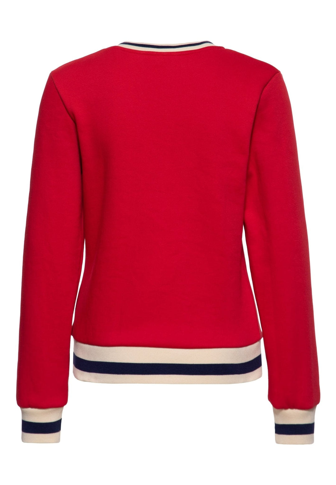 King Kerosin Damen Sweatshirt Rebel High in Bordeaux – Rückenansicht