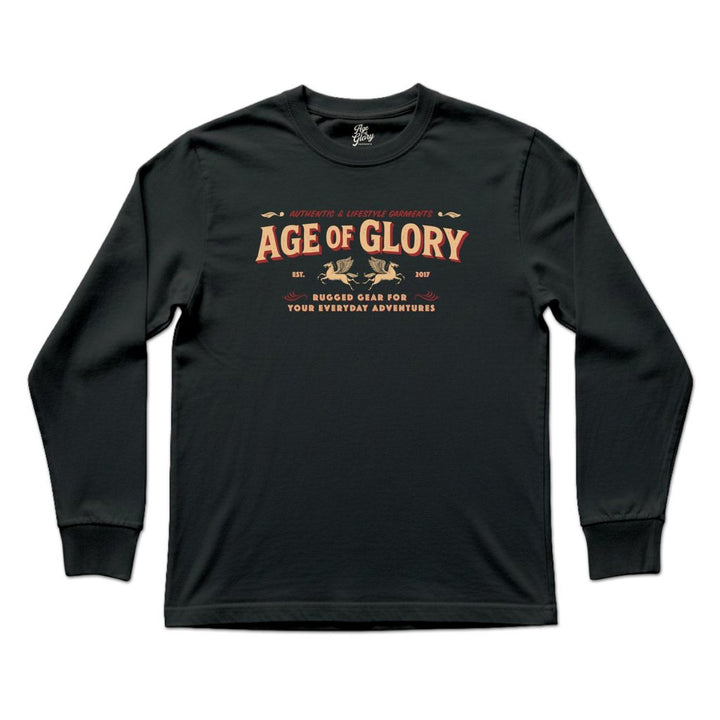 Age of Glory Rugged LS Tee Washed Black