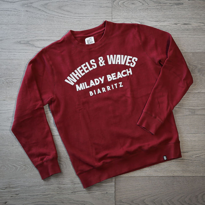 Wheels & Waves Sweat Milady Beach Red