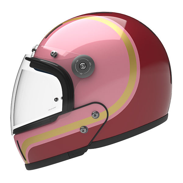 fullface helm pink VELDT Gold Wave Pink Fullface - Carbon Integralhelm ECE 22.06