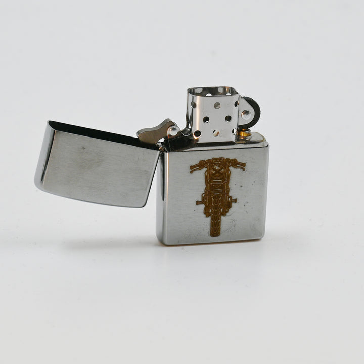 Motoriker Coffee "The Ton" Zippo Chrome Brushed