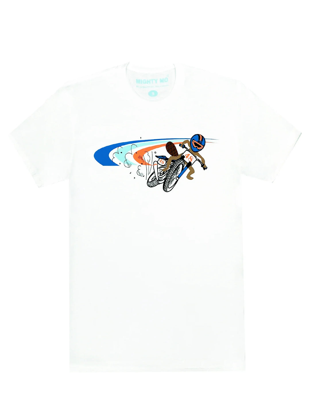 Mighty Mo Flat Track Beaver Tee Weiss